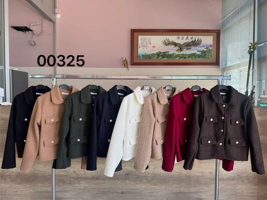 Veste Teddy à Boutons Dorés