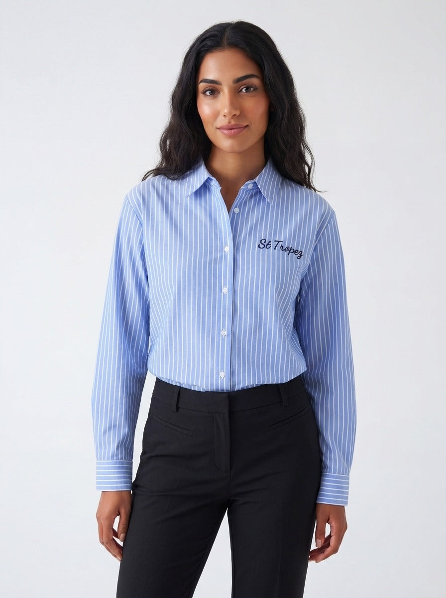 Chemise Rayée Oversize – Collection Élégance 2026