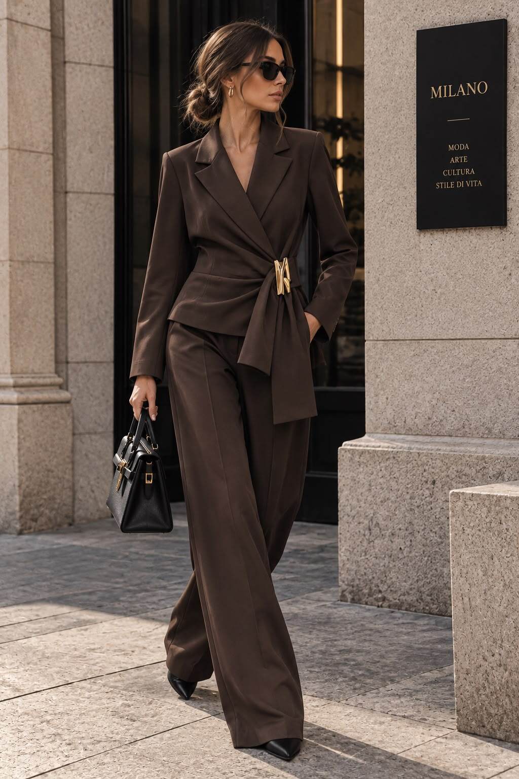 Ensemble Tailleur Ceinturé