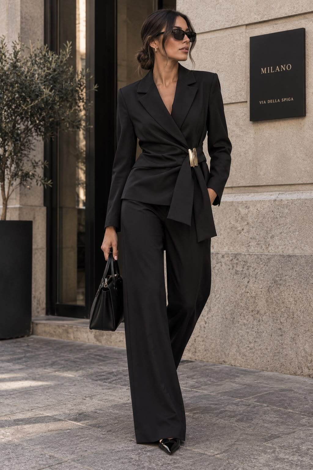 Ensemble Tailleur Ceinturé