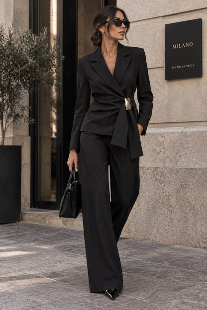Ensemble Tailleur Ceinturé