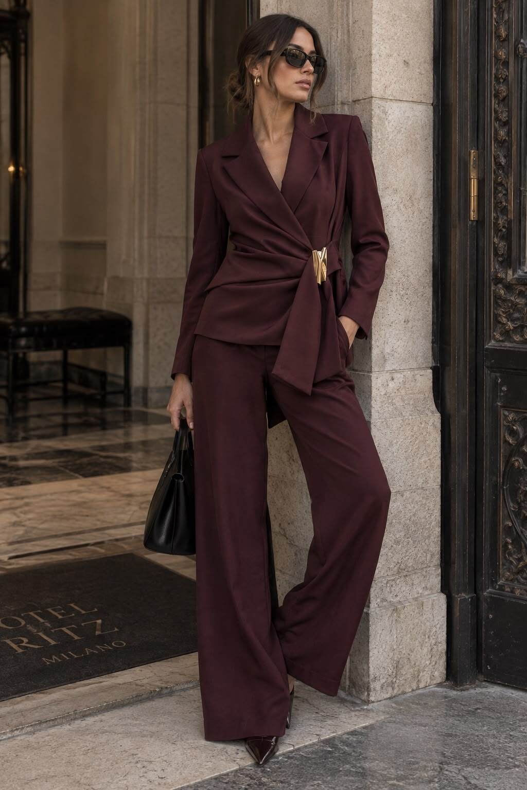 Ensemble Tailleur Ceinturé