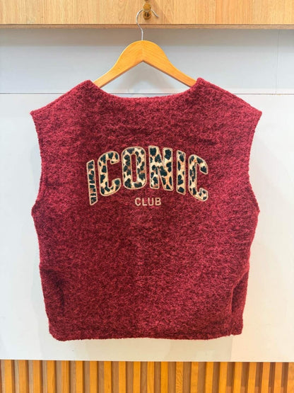 Gilet Sans Manches Imprimé au Dos