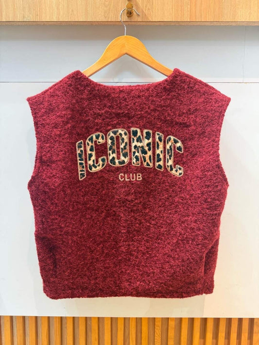 Gilet Sans Manches Imprimé au Dos