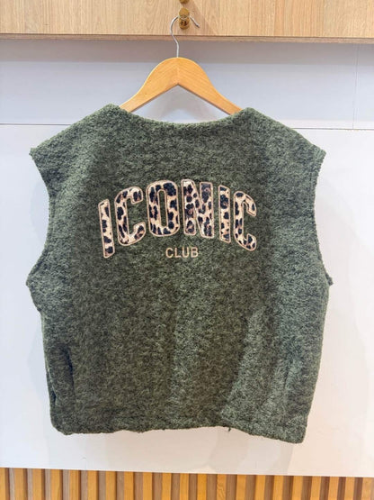 Gilet Sans Manches Imprimé au Dos
