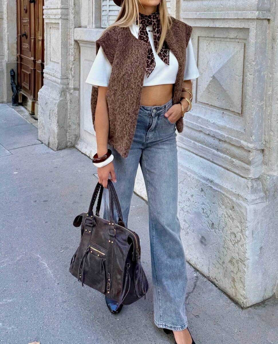 Gilet Sans Manches Effet Bouclette