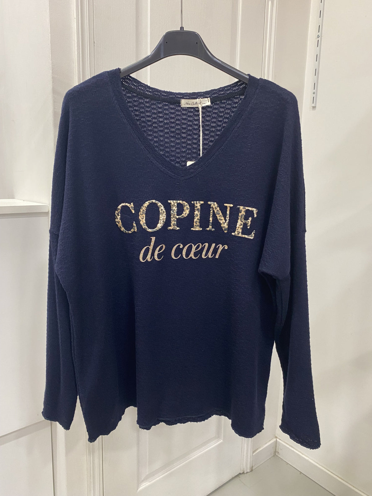 Top en Maille Angora à Motif