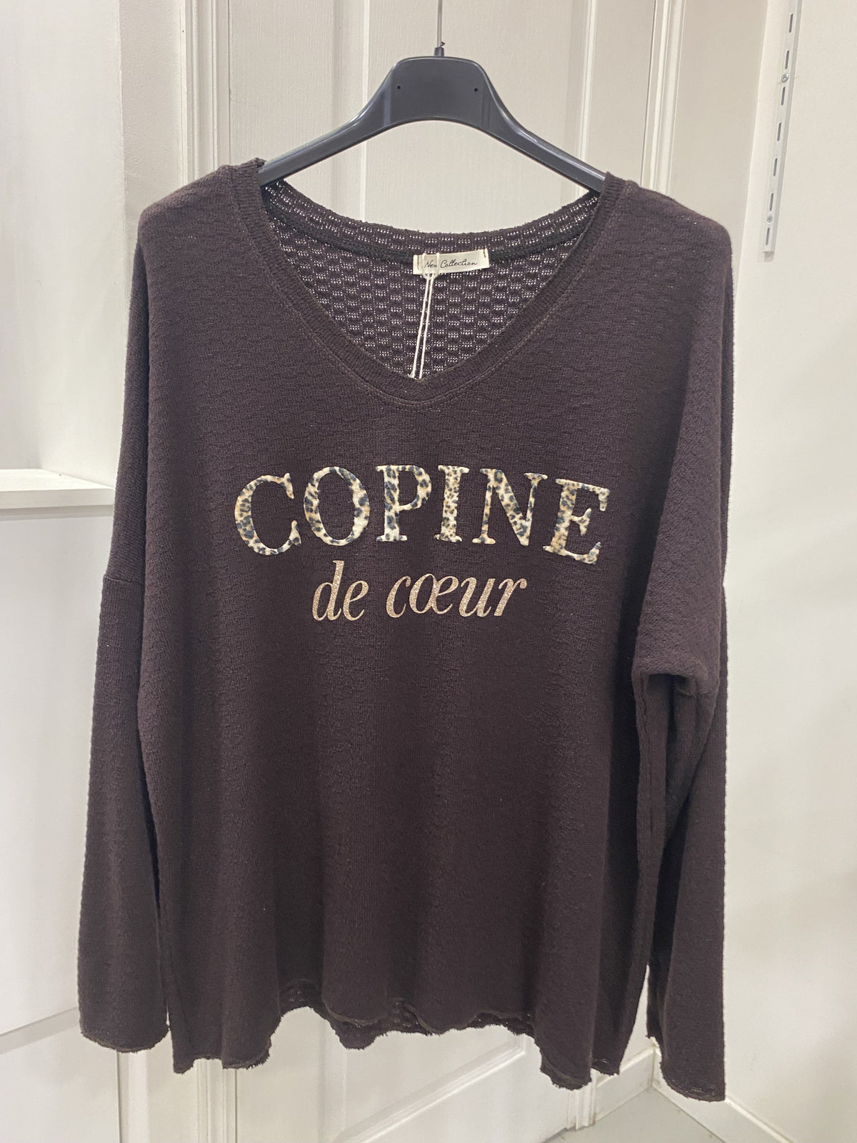 Top en Maille Angora à Motif