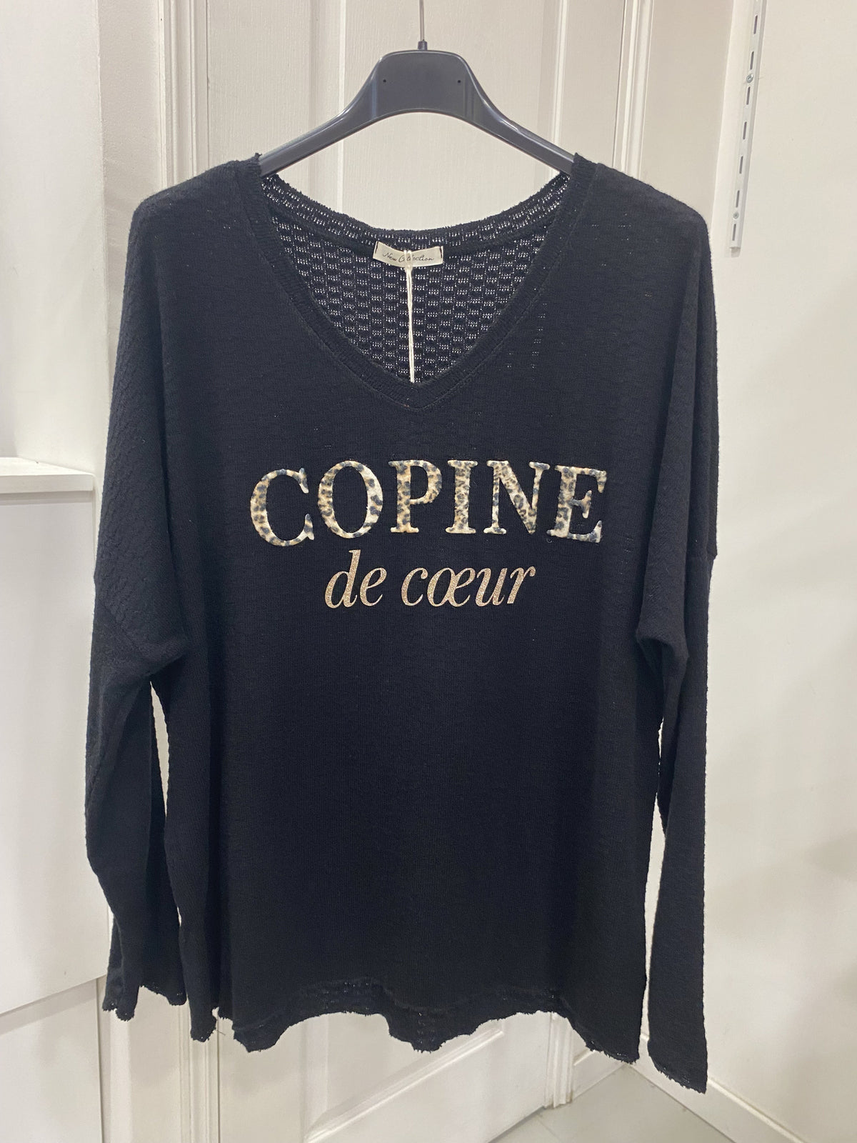Top en Maille Angora à Motif