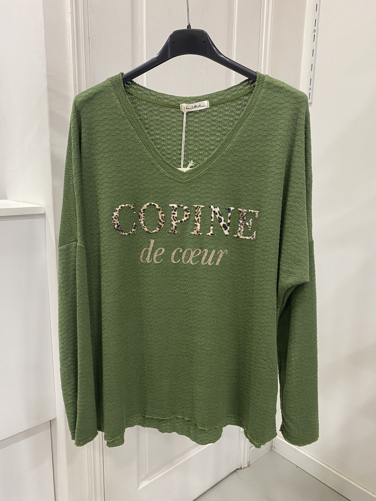Top en Maille Angora à Motif