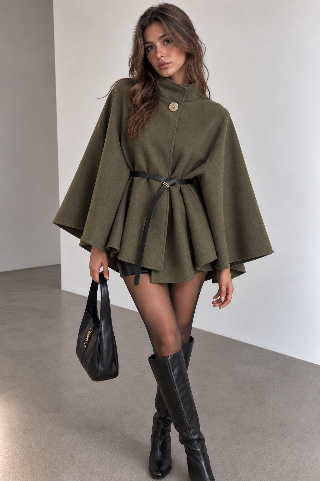 Veste cape kaki